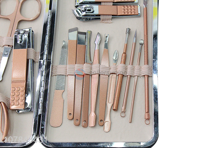 High quality rose gold carbon steel nail cutter kit beauty products