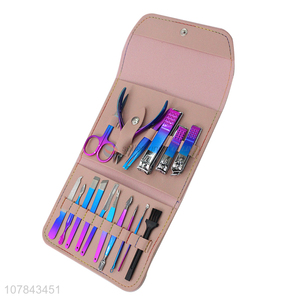 Factory supply colorful carbon steel nail cutter kit pedicure set