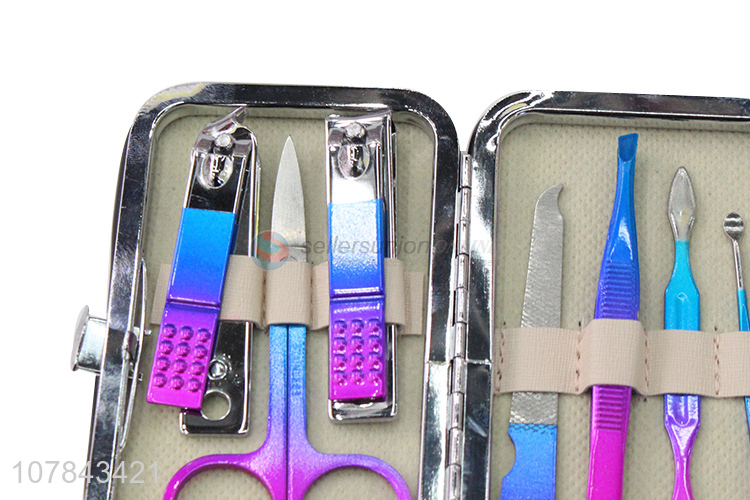 Most popular colorful carbon steel nail clipper set nail art tools