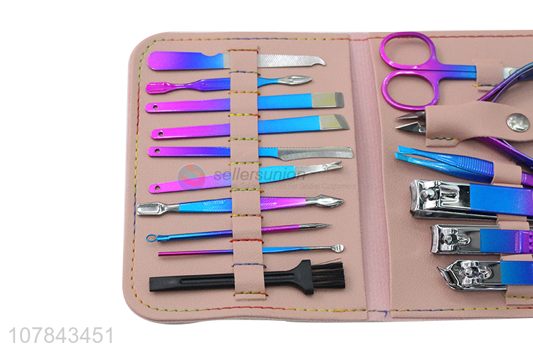 Factory supply colorful carbon steel nail cutter kit pedicure set