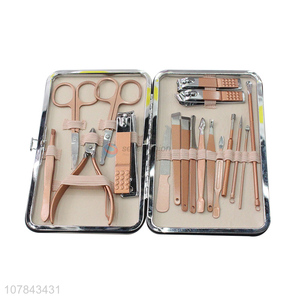 High quality rose gold carbon steel nail cutter kit beauty products