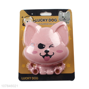 Good wholesale price pink cartoon puppy toothbrush holder