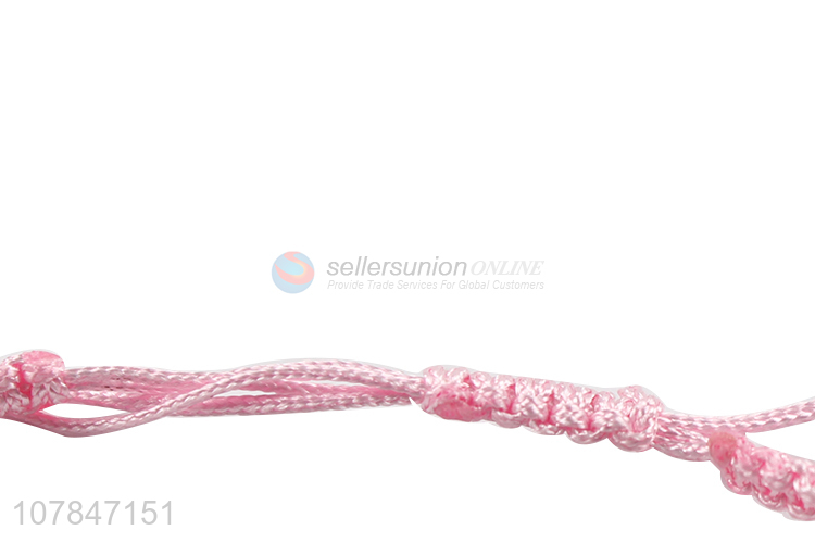 High quality pink handmade letter hand strip bracelet for sale