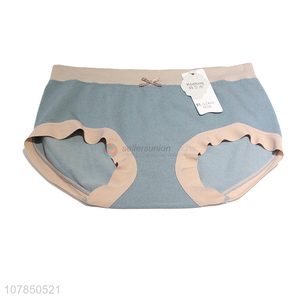 New arrival blue cotton seamless panties for ladies