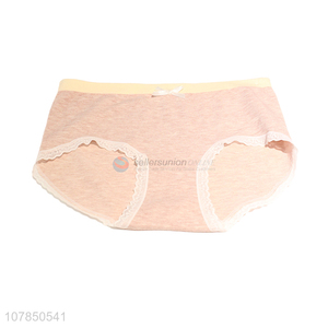 Hot sale pink seamless high waist panties for ladies