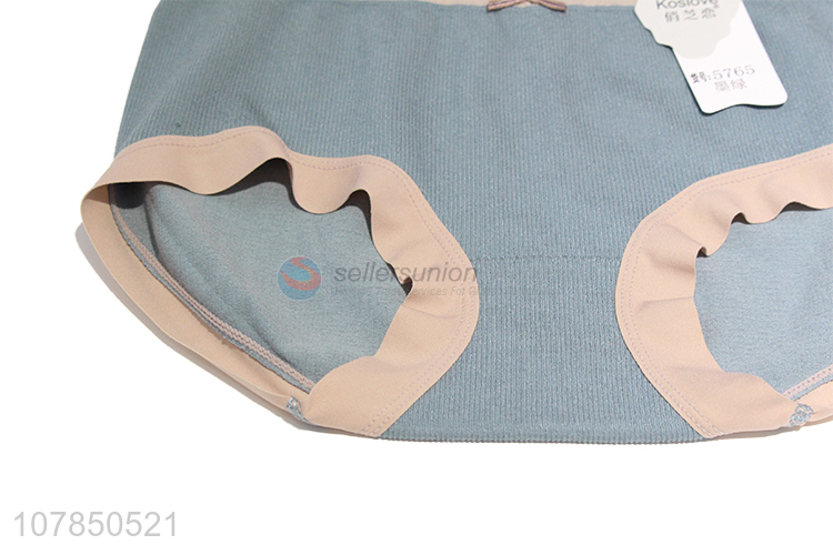 New arrival blue cotton seamless panties for ladies