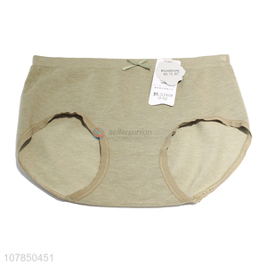 Factory dirct sale green cotton seamless panties for ladies