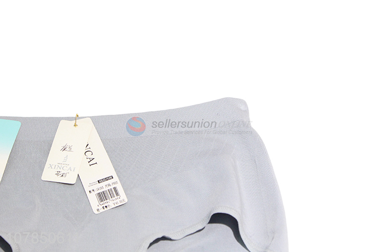 Hot sale grey cotton breathable seamless panties