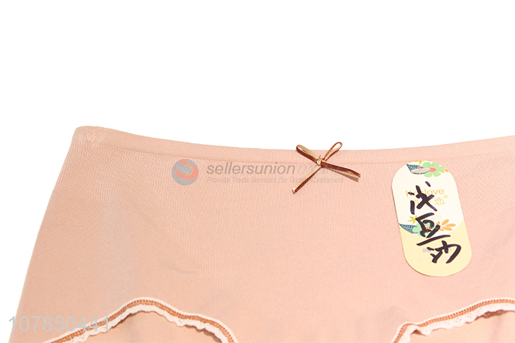 Hot selling pink cotton seamless panties for women