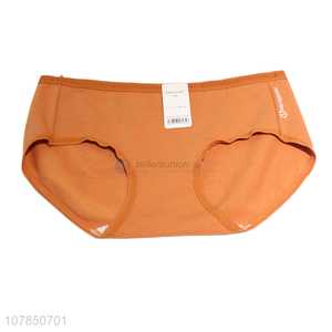 Factory direct sale orange pure cotton simple panties for ladies