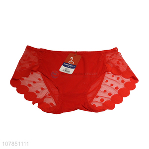 New design red gauze seamless panties for ladies