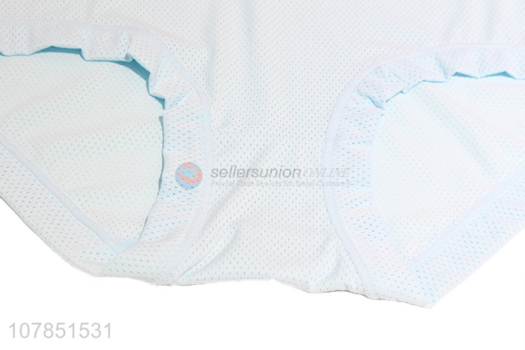 Factory direct sale blue ice silk seamless panties ladies underwear