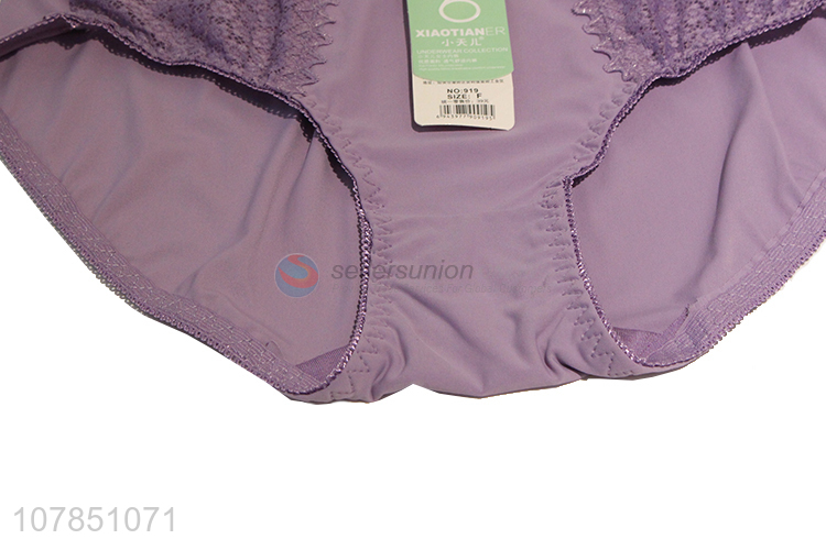 Yiwu wholesale purple lace seamless panties for women