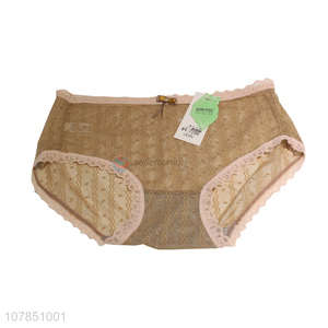 Yiwu wholesale lace trim panties jacquard panties for ladies