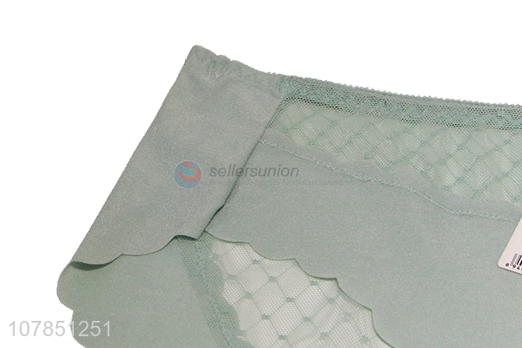 Factory direct sale green seamless breathable triangle panties