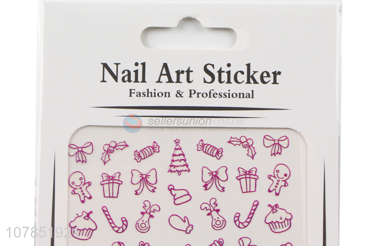 Wholesale vendor kawaii Christmas nail decals nail art sticker