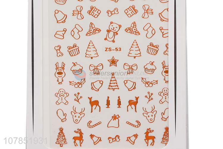 New arrival Christmas series nail stickers fashion nail decals