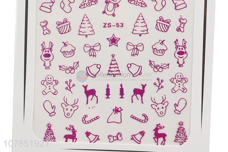 Wholesale vendor kawaii Christmas nail decals nail art sticker