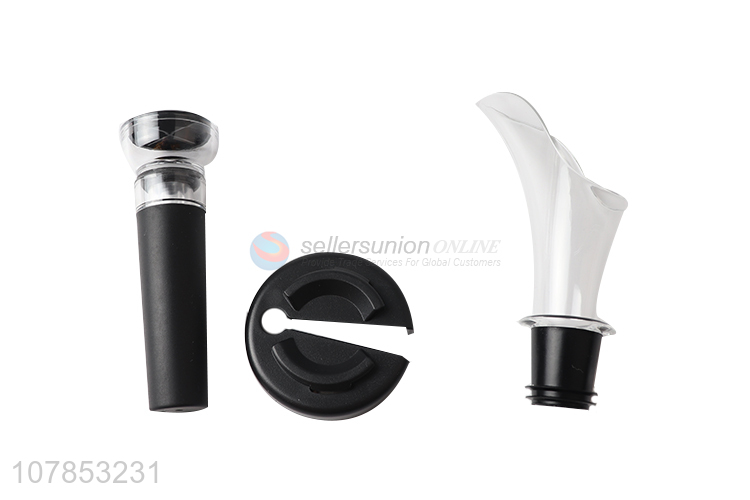 Factory wholesale black electric wine corkscrew set