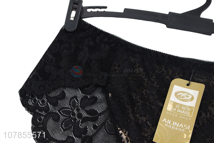 Low price black fashion style lace panties for women