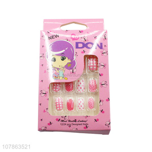 New Design Non-Toxic Fake Gel Nails Full Nail Tips For Little Girls