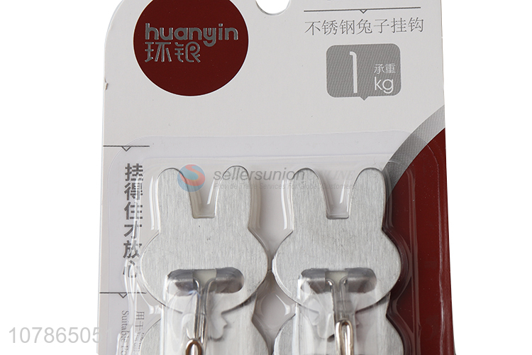 High quality seamless rabbit shape stainless steel sticky hooks