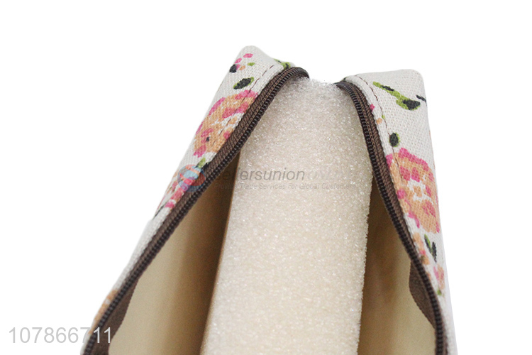 High quality canvas students stationery pencil bag with cheap price