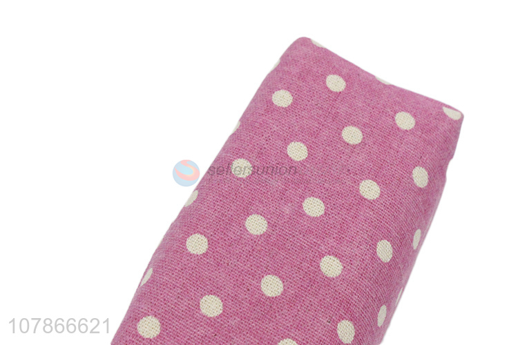 Hot sale multicolor spots pattern canvas pencil bag wholesale