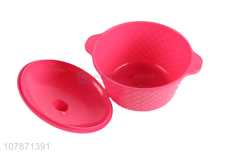 Online wholesale kitchen dinnerware plastic soup bowl with lid