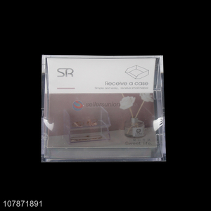 High quality clear plastic ID card holder name card box for office