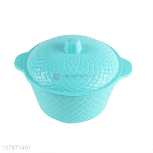 Wholesale cheap kitchen tableware plastic soup bowl with lid