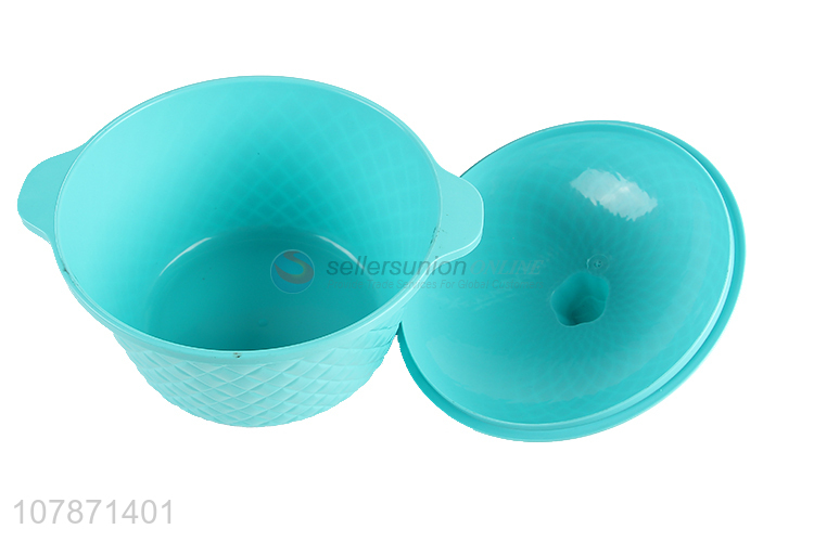 Wholesale cheap kitchen tableware plastic soup bowl with lid