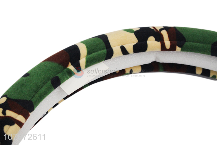 Good Sale Camouflage Color Plush Steering Wheel Cover