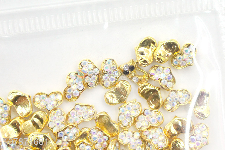 Creative Style Golden Love Nail Sticker DIY Nail art Rhinestone