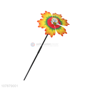 Low price garden windmill toy kids plastic pinwheel toy