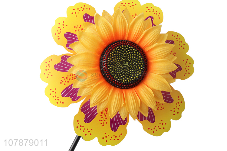 Most popular sunflower shape plastic pinwheel toy classic toys