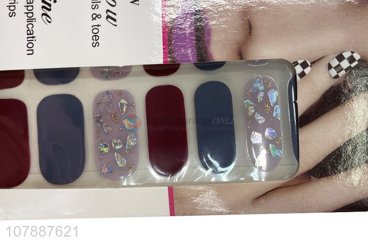 Online wholesale popular autumn and winter 3D glitter nail wraps