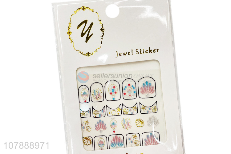 Custom Stylish Jewel Nail Stickers Popular Nail Art Decals