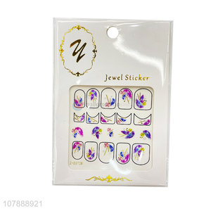 Latest Ladies Nail Decoration Colorful Jewelry Nail Sticker