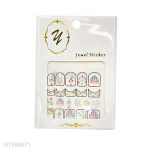 Custom Stylish Jewel Nail Stickers Popular Nail Art Decals