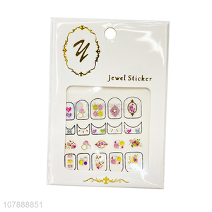 Wholesale Fashion Jewel Nail Decals Adhesive Nail Stickers