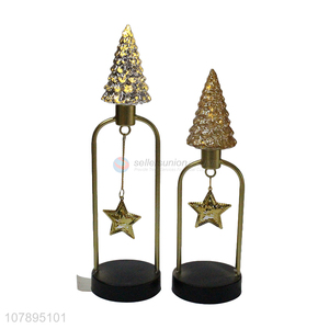 Low price novelty led lights metal art led Christmas table lamp for sale