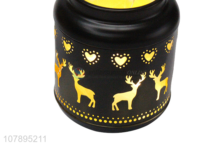 Hot products deluxe led Christmas storage barrel led candle holder jar