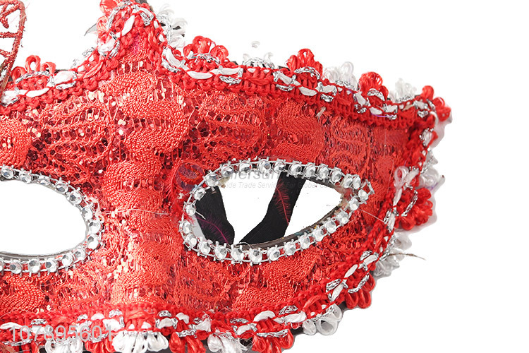 New style red women half face masquerade mask with high quality