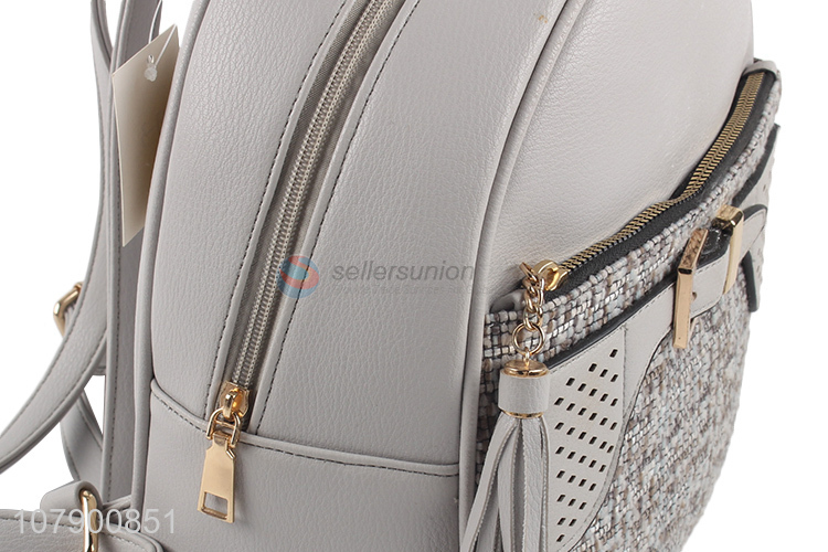 Delicate Design PU Leather Leisure Backpack Ladies Shoulders Bag