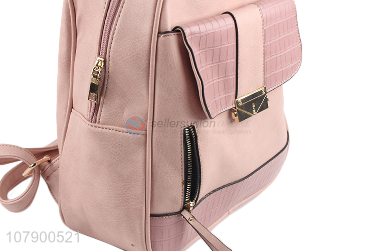 Good Price PU Leather Backpack Casual Shoulders Bag For Ladies