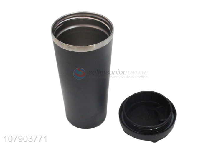 China factory black stainless steel sports vacuum cup with top quality