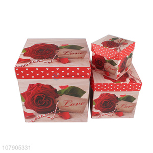 Yiwu <em>wholesale</em> printing rose holiday <em>gift</em> box folding box
