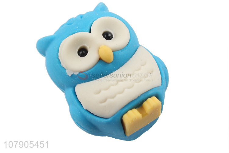 Custom Cartoon Owls Colorful Eraser Fashion Students Stationery