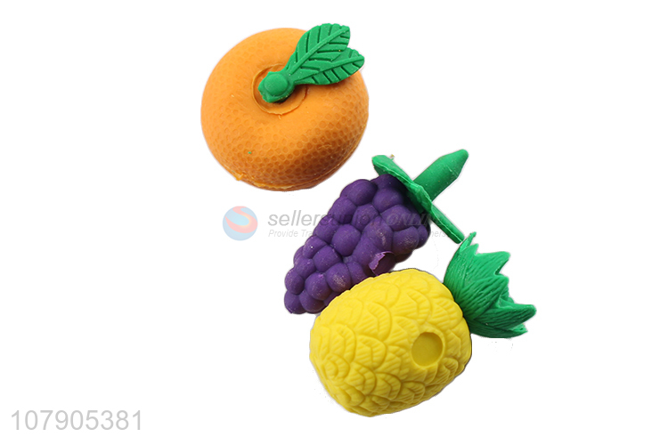 Best Selling 4 Pieces Imitation Fruit Eraser Student Eraser Set